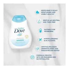 Image of Dove Baby Shampoo Rich Moisture 200 Ml Moisture Tear Free Hypoallergenic 6.7 oz