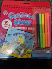 Image of stained glass colouring book