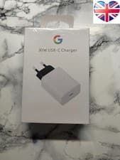 Image of Official Google Pixel 5 6 7 8 Pro USB-C Fast Charger Plug Only 30W White EU Plug