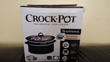Image of Crock-Pot 3.5L Slow Cooker Black Ceramic Stoneware Pot SCV400KB-IUK - D14 O396