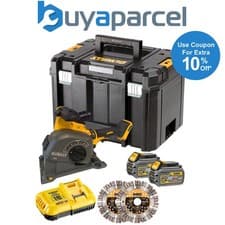 Image of Dewalt DCG200T2 54v FLEXVOLT Wall Chaser 125mm 2 x Diamond Discs 2 x 6.0AH