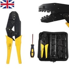 Image of Ratchet Crimper Plier Crimping Tool Cable Wire Connectors Electrical Terminals