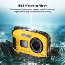 Image of Kids Waterproof Digital Camera 48MP Digital Video Camera 4X Digital Zoom UK2