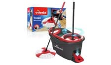 Image of Vileda Easy Wring Clean Turbo Smart Spin Microfibre Mop And Bucket Set