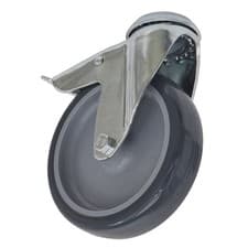 Image of Sealey Castor Wheel Bolt Hole Swivel with Total Lock �100mm SCW2100SBL