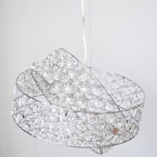 Image of Litecraft Ceiling Pendant Crystal Effect G9 3 Light - Polished Chrome Clearance