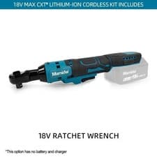 Image of MAKITA DWR180Z Cordless 18V LXT Ratchet Wrench 1/4-Inch Drive 47.5 N·m Torque