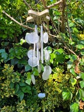 Image of Wood Starfish & Capiz Shell Windchime