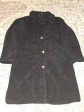 Image of Size 16 Prettylittlething Borg Longline Coat, Black