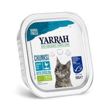 Image of Yarrah Organic Fish & Spirulina Chunks Sugar Free Wet Cat Food *12 x 100g* PACK