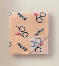 Image of NEW PINK HARRY POTTER SPECTACLE THROW FLEECE BLANKET WARM COSY BED THROW.