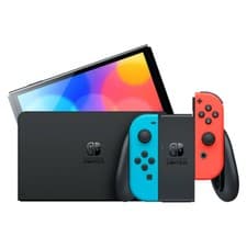 Image of Nintendo Switch OLED 64GB Neon Blue/Red - Handheld Console - Very Good Condition