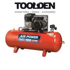 Image of Sealey SAC1153B Compressor 150L Belt Drive 3hp with Cast Cylinders