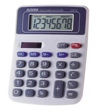 Image of Aurora DT210 Semi Desktop Calculator, Grey