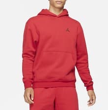 Image of NIKE JORDAN ESSENTIALS MEN’S FLEECE PULLOVER RED HOODIE SWEATSHIRT NEW