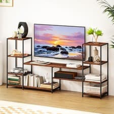 Image of Industrial TV Unit for TVs up to 55 Inches, TV Stand with Storage Shelves