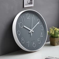 Image of 30CM Round Wall Clock Simple Bedroom Kitchen Office Clocks Quartz Sweep Movement