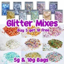 Image of Festival Glitter Mixes Cosmetic Face Eye Nail Hair 5g 10g Bags BUY 5 GET 10 FREE