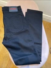 Image of Men’s Hugo Boss Super Black Jeans 708 Slim Fit Stretch 30 / 32 Red Details