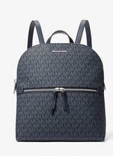 Image of Michael Kors Dallas Medium Signature Logo Backpack Bag Excellent Condition