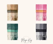 Image of Fluffy checked scarf
