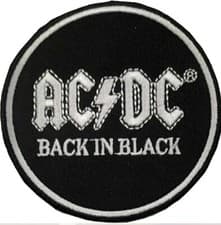 Image of AC/DC - Back in Black - Official Licensed Woven Sew On Patch