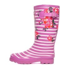 Image of WATERPROOF Cotswold Outdoors Womens Floral Buckle Wellington Wellies Boots