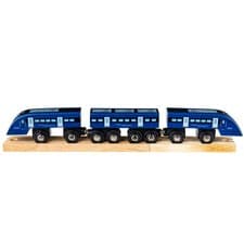 Image of Bigjigs Rail Wooden High Speed Train Carriages Locomotive Engine