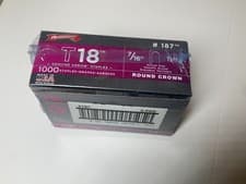 Image of Pack of 5000 X ARROW 11MM 7/16" T-18 T18 Wire and Cable Staples #187