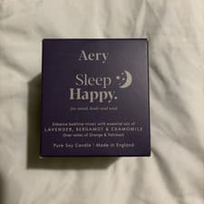 Image of Aery Sleep Happy Scented Candle Lavender Bergamot and Chamomile 155g