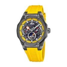 Image of Lotus L18946/1 Men's Vortex Yellow Rubber Multifunction Watch