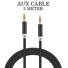Image of 1M to 3M Headphone Aux Cable Audio Lead 3.5mm Jack to Jack Stereo PC Car Male UK