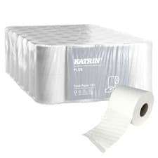Image of Katrin Plus 87709 3 Ply Embossed Toilet Tissue Paper 180 Sheets - 56 Rolls