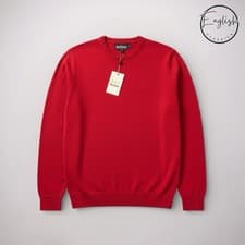 Image of Barbour Pima Cotton Jumper Men’s Large Red