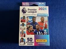 Image of Panini Premier League 2024 Football Collector’s Tin New & Sealed (50 Stickers)