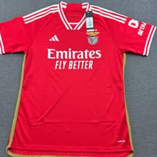 Image of BNWT Benfica Adidas 2023-2024 Home Football Jersey Mens Large Adult Red Shirt