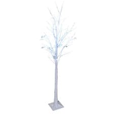 Image of 1.8m (6ft) Indoor Outdoor Christmas Lit Birch Tree with 80 Ice White LEDs