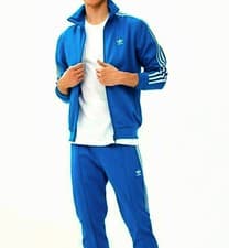 Image of LG adidas Originals MEN'S BECKENBAUER TRACKSUIT JACKET & PANTS BLUE LAST1