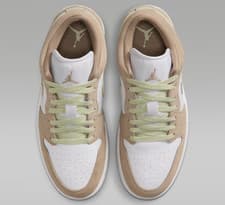 Image of Jordan 1 Low Khaki Olive Aura Sail White Women's | Size 6 - 12