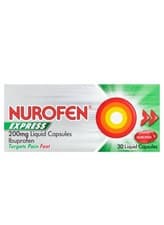 Image of Nurofen Express 200mg x 30 Liquid Capsules  - For Targeted Pain Relief UK