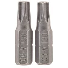 Image of Draper T30 Torx Star Screwdriver Bit 1/4" Hex 25mm Long (Pack of 2) 66435