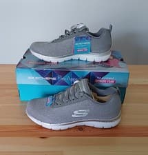 Image of Skechers Ladies Flex Appleal Trainers 12719-GYSL, Size UK 4 EU 37, New