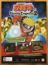 Image of 2007 Naruto Uzumaki Chronicles 2 PS2 Playstation 2 Print Ad/Poster Game Art 00s
