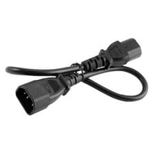 Image of 0.5m IEC 320 C14 to C13 Power Extension Cord Cable for PC