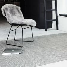 Image of Sloan Rug Silver Grey Modern Large Area Geometric Flatweave Wool Living Room Rug