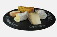 Image of Rotating Slate Plate Natural Lazy Susan Revolving Round Serving Table Tray 30cm