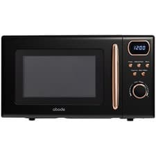 Image of Abode Retro Black Microwave 20L 800W Digital 8 Auto Cook Rose Gold AMD2004BRG