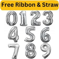 Image of 16" 32" 40" Inch Happy Birthday Foil Number Helium Balloons Pink Black Gold FR