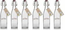 Image of 6 x Kilner Clip Top Glass Preserve Storage Bottle Oil Food Dressing 0.55 Litre