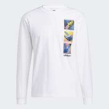 Image of adidas Originals Men's T-Shirt (Size XL) Summer Icons LS White Top - New